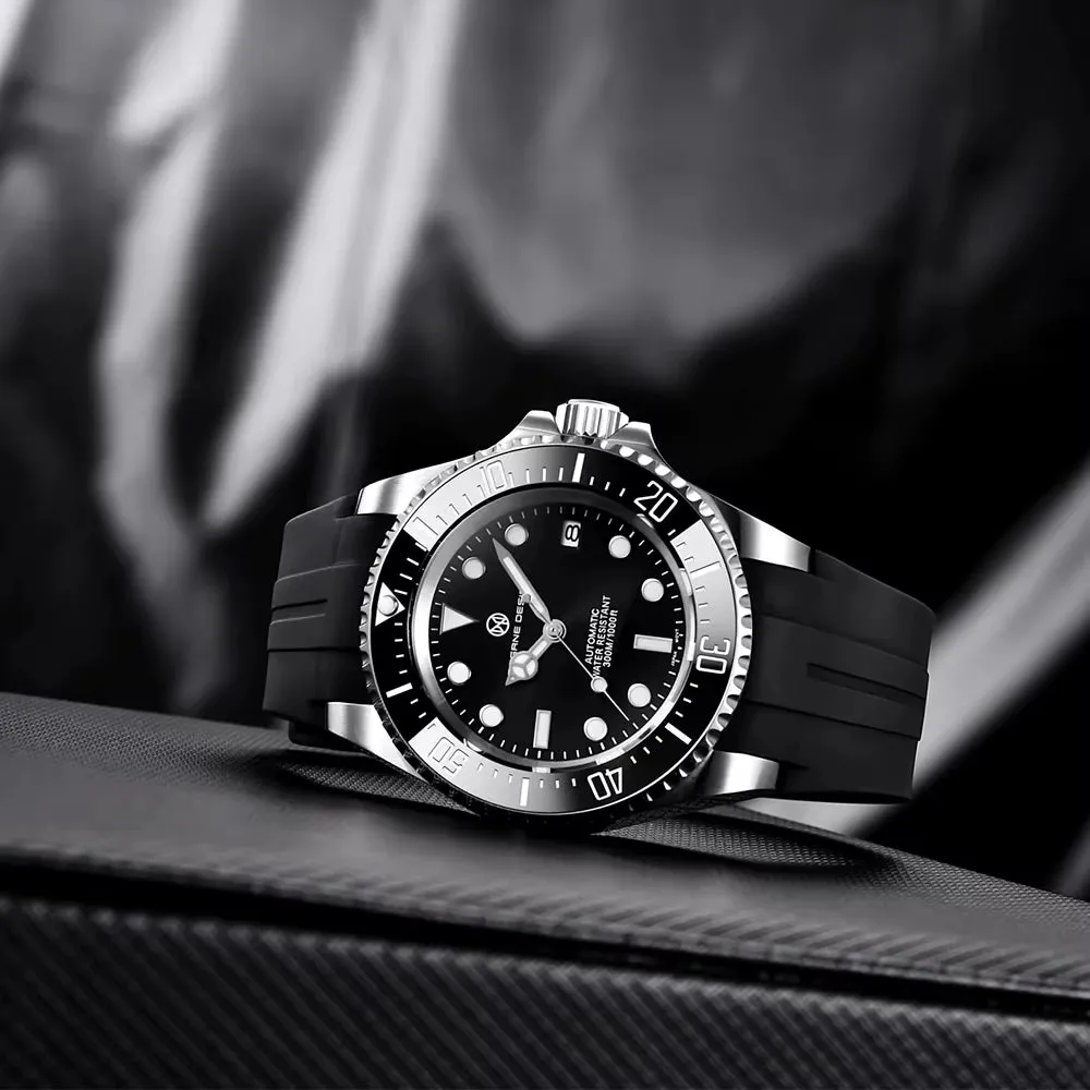 PAGRNE DESIGN New Men'S Automatic Watch 300M Waterproof Top Brand Sapphire Glass Stainless Steel Mechanical Watches Reloj Hombre