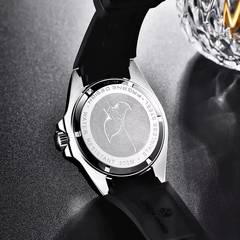 PAGRNE DESIGN New Men'S Automatic Watch 300M Waterproof Top Brand Sapphire Glass Stainless Steel Mechanical Watches Reloj Hombre