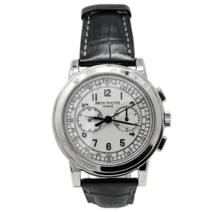 Patek Philippe Men's Complications Chronograph 5070 White Gold 42mm Cream Lacquered Dial Watch Reference #: 5070G-001