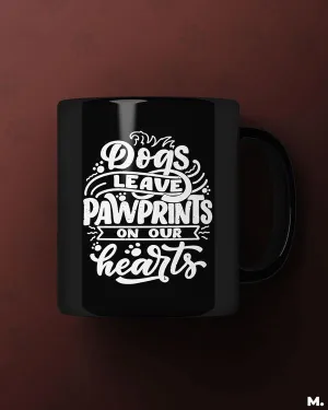 Pawprints on our heart printed mugs