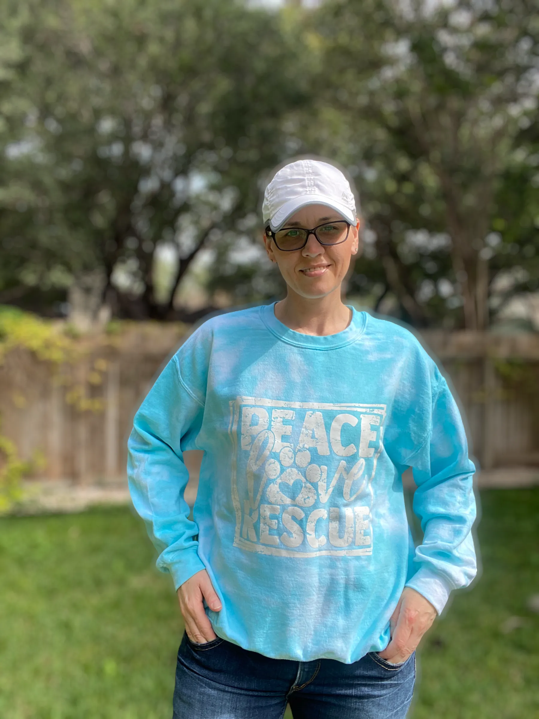 Peace Love Rescue Tie Dye