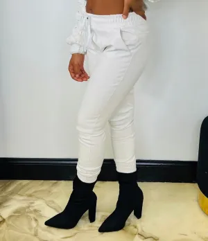 Perfect Faux Joggers - White
