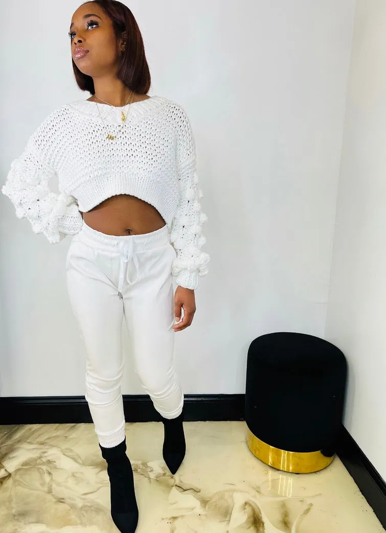 Perfect Faux Joggers - White