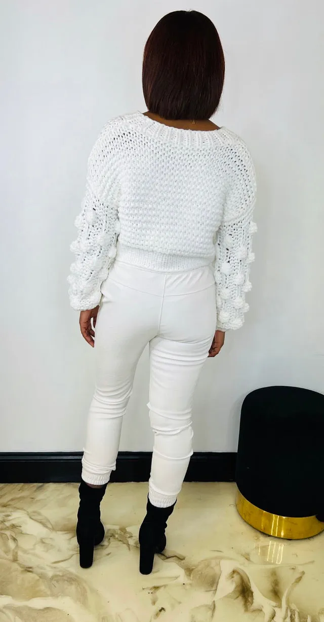 Perfect Faux Joggers - White