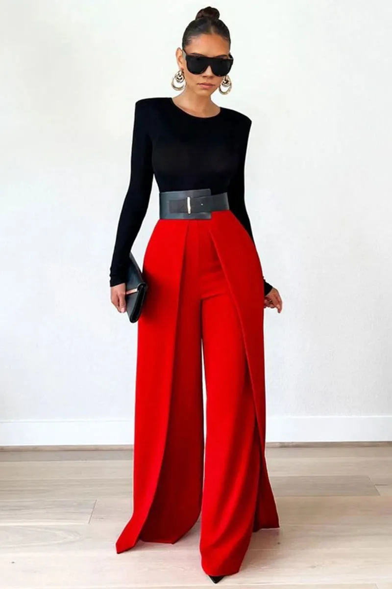 PG751 High-Waisted Wide Leg Pants