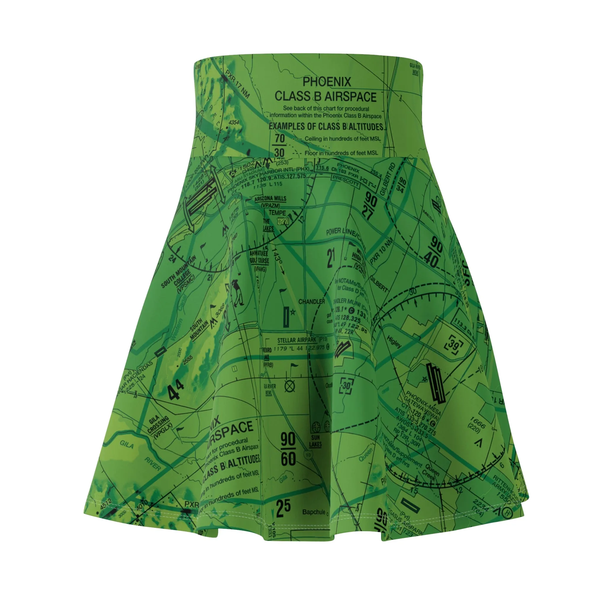 Phoenix TAC Chart skater skirt (green)