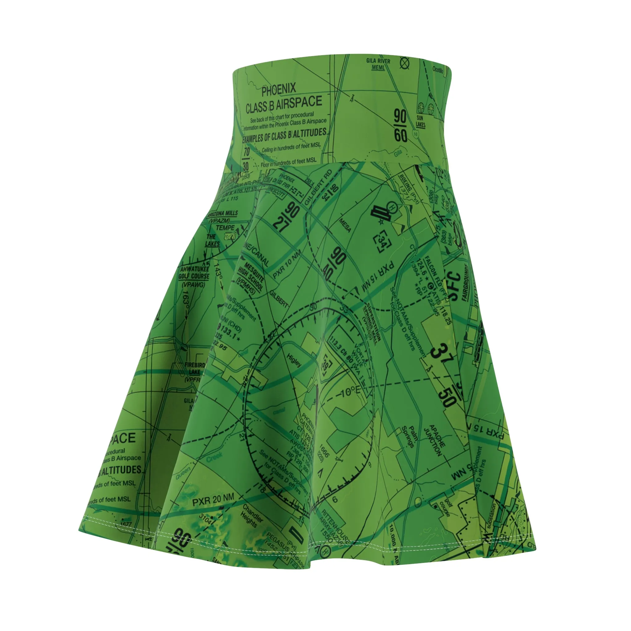 Phoenix TAC Chart skater skirt (green)