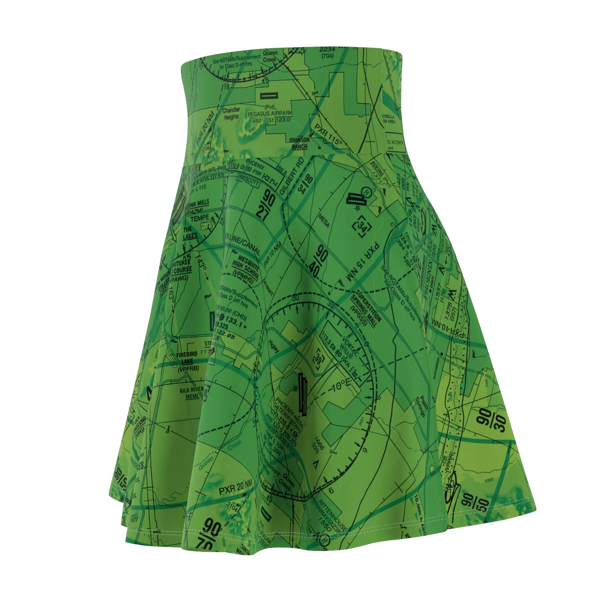 Phoenix TAC Chart skater skirt (green)