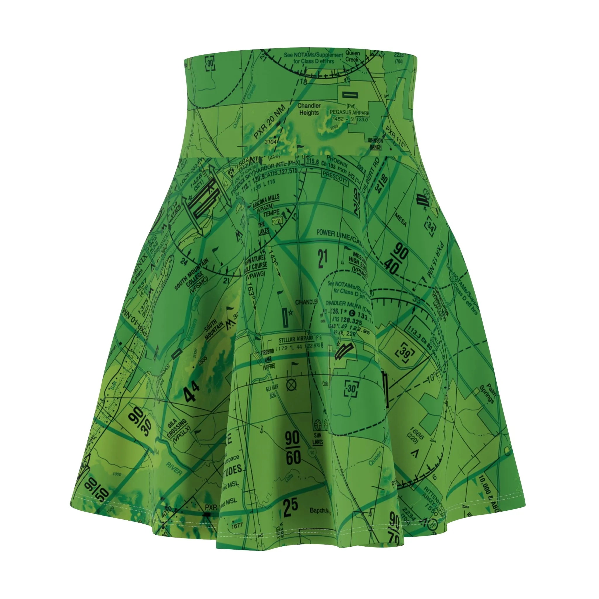 Phoenix TAC Chart skater skirt (green)