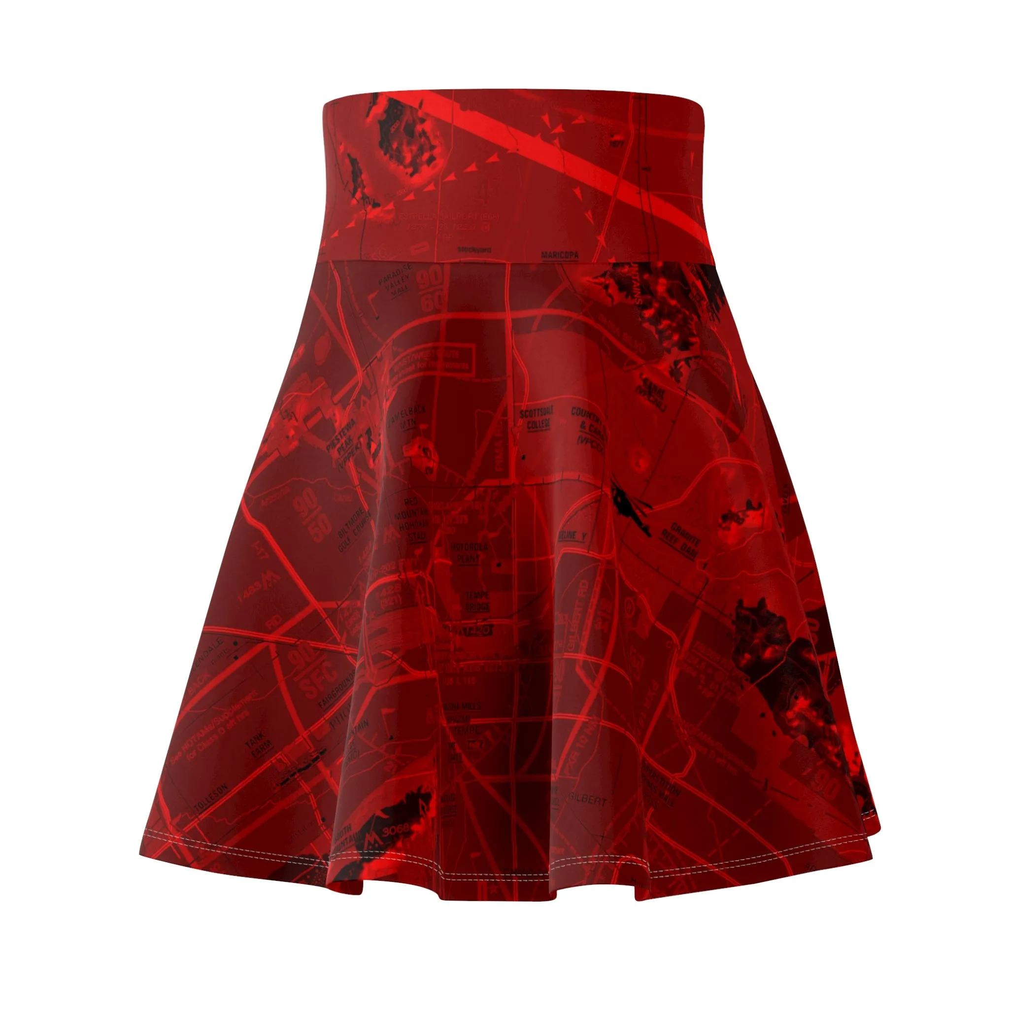 Phoenix TAC Chart skater skirt (red)