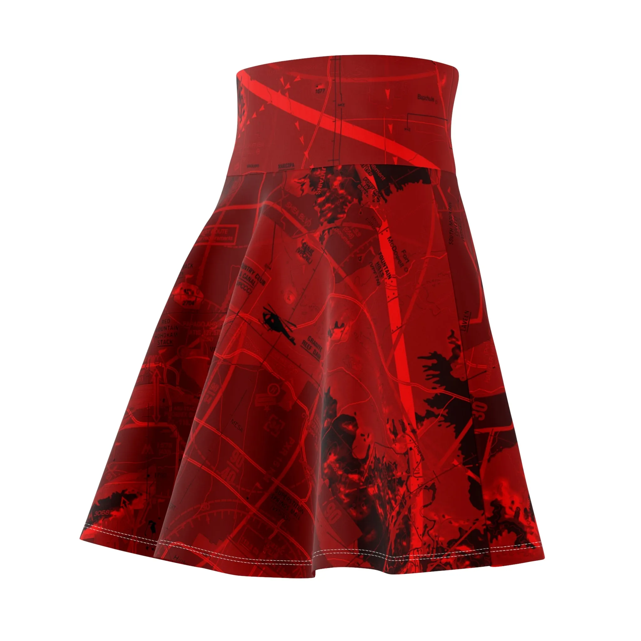 Phoenix TAC Chart skater skirt (red)