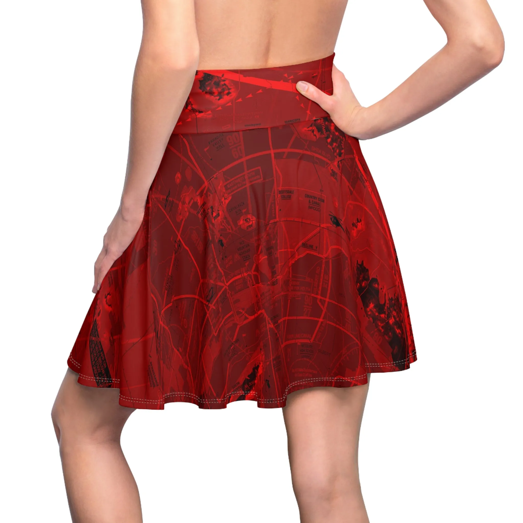 Phoenix TAC Chart skater skirt (red)