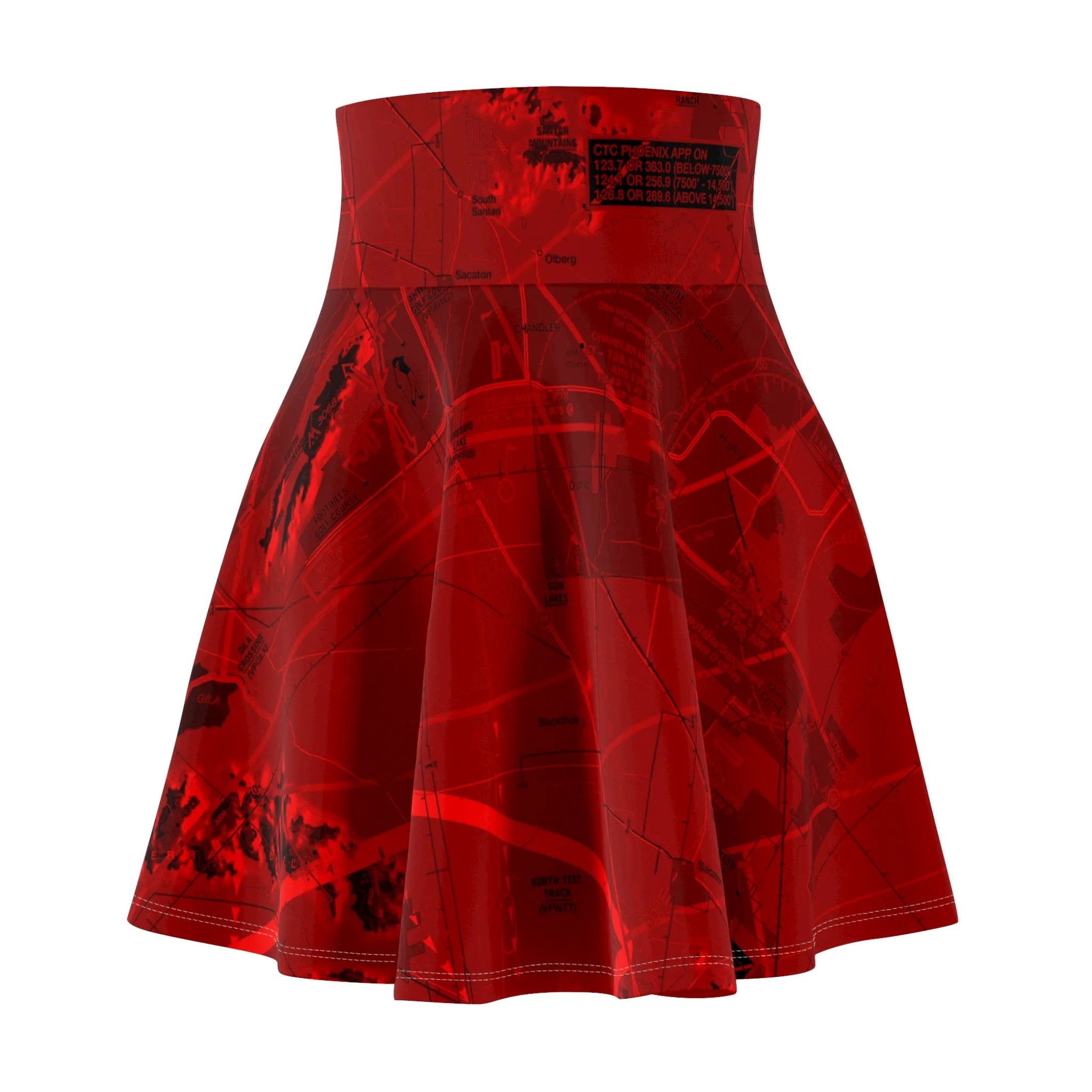 Phoenix TAC Chart skater skirt (red)