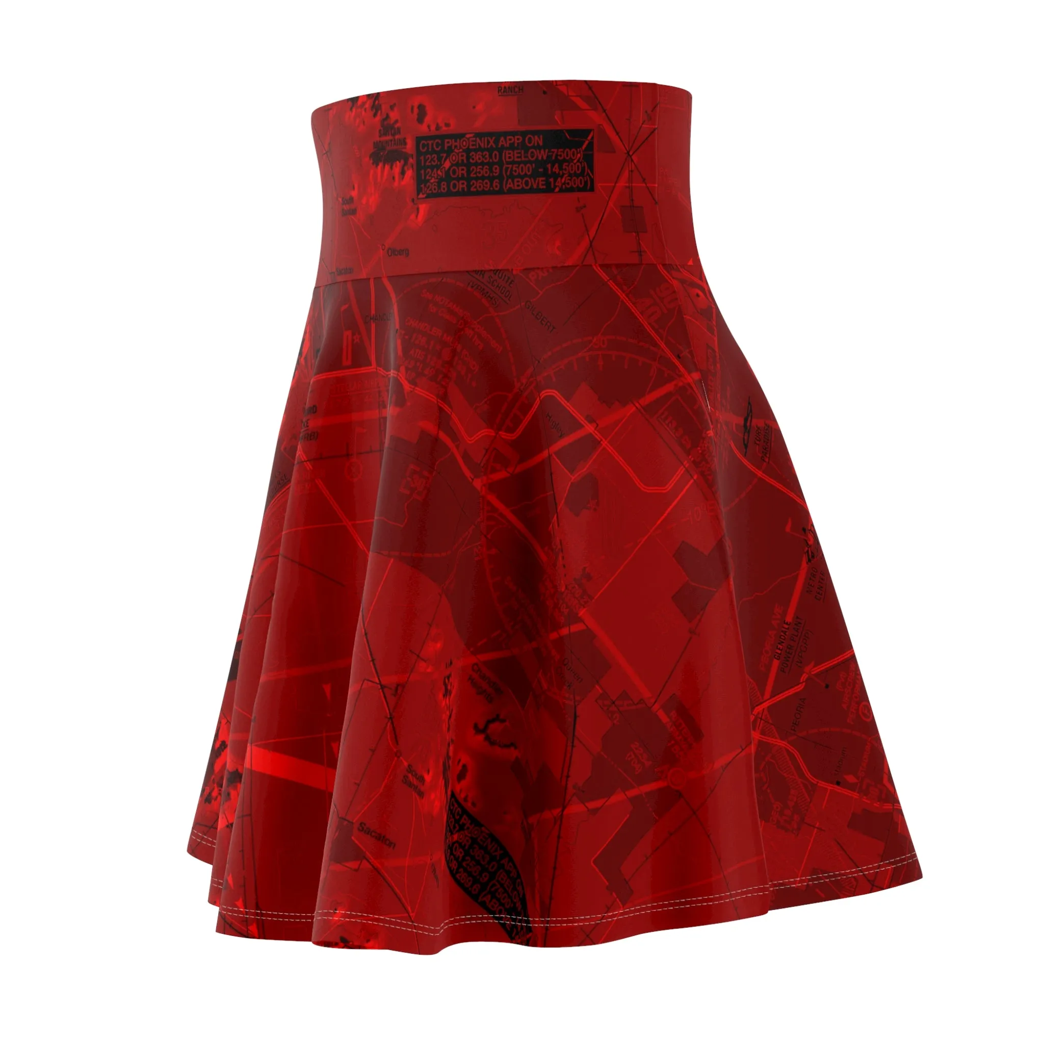 Phoenix TAC Chart skater skirt (red)