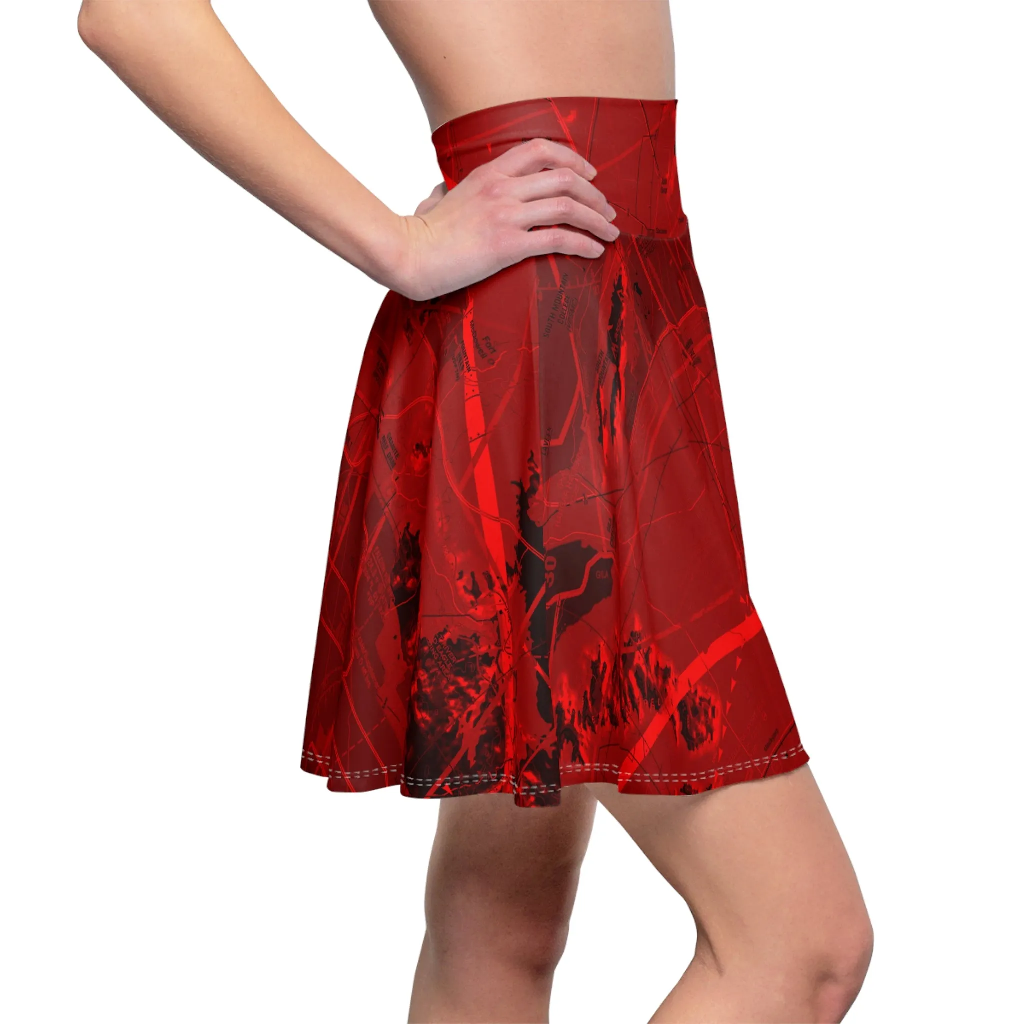 Phoenix TAC Chart skater skirt (red)