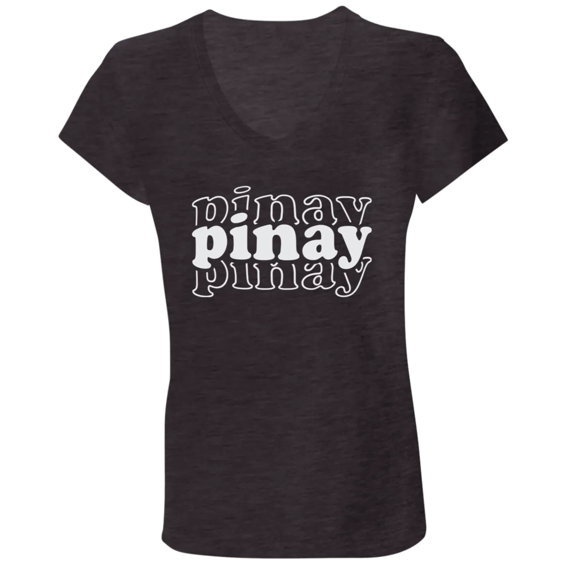 Pinay Triple Ladies' Jersey V-Neck T-Shirt