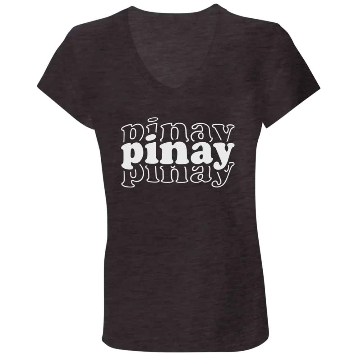 Pinay Triple Ladies' Jersey V-Neck T-Shirt
