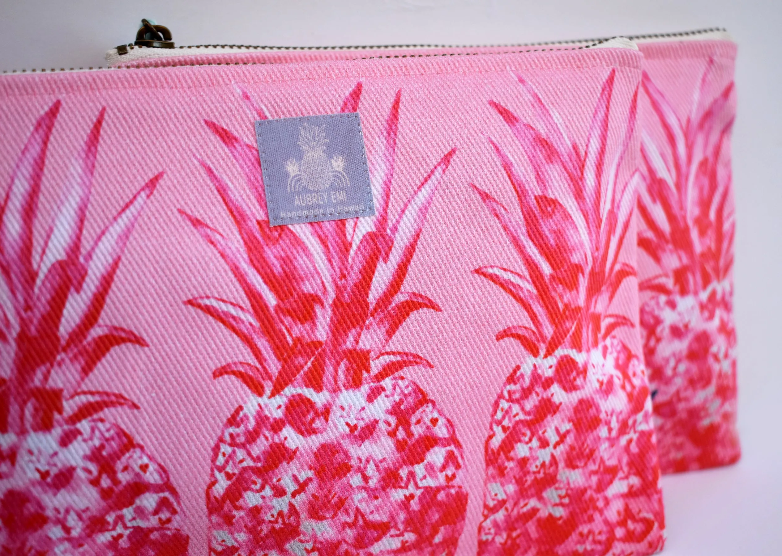 Pink Pineapples "Aloha" Small Pouch