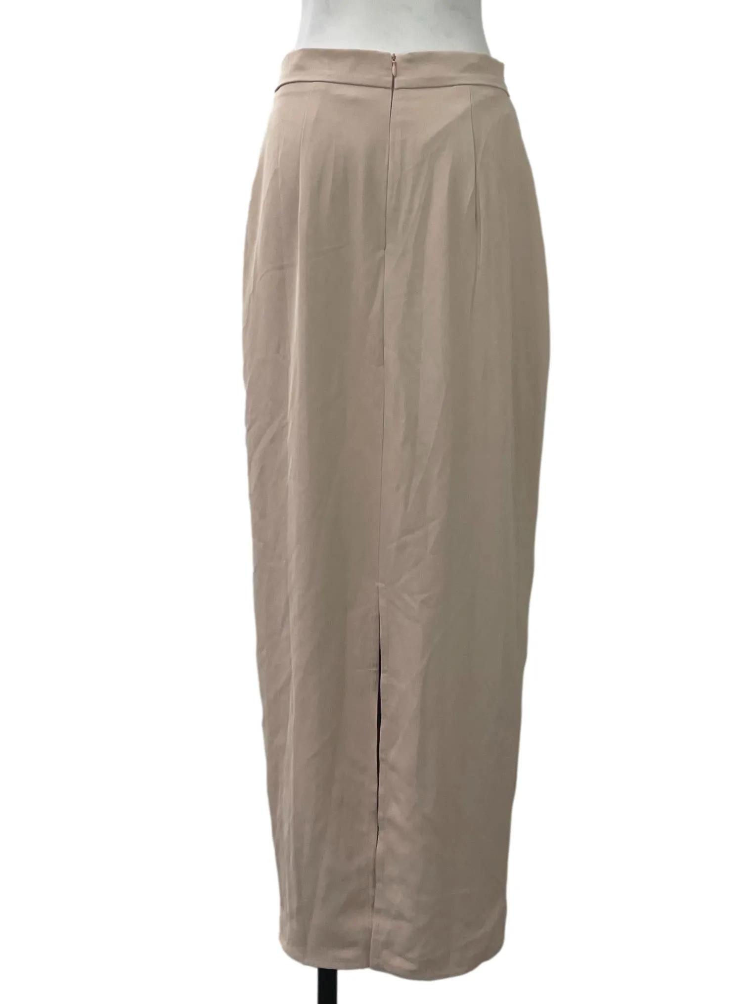 Pink Pleated Midi Skirt