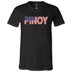 Pinoy American Unisex Jersey V-Neck T-Shirt