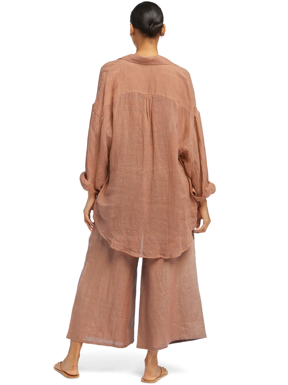 Playa Shirt Dress-Tallows Wide Leg Pant