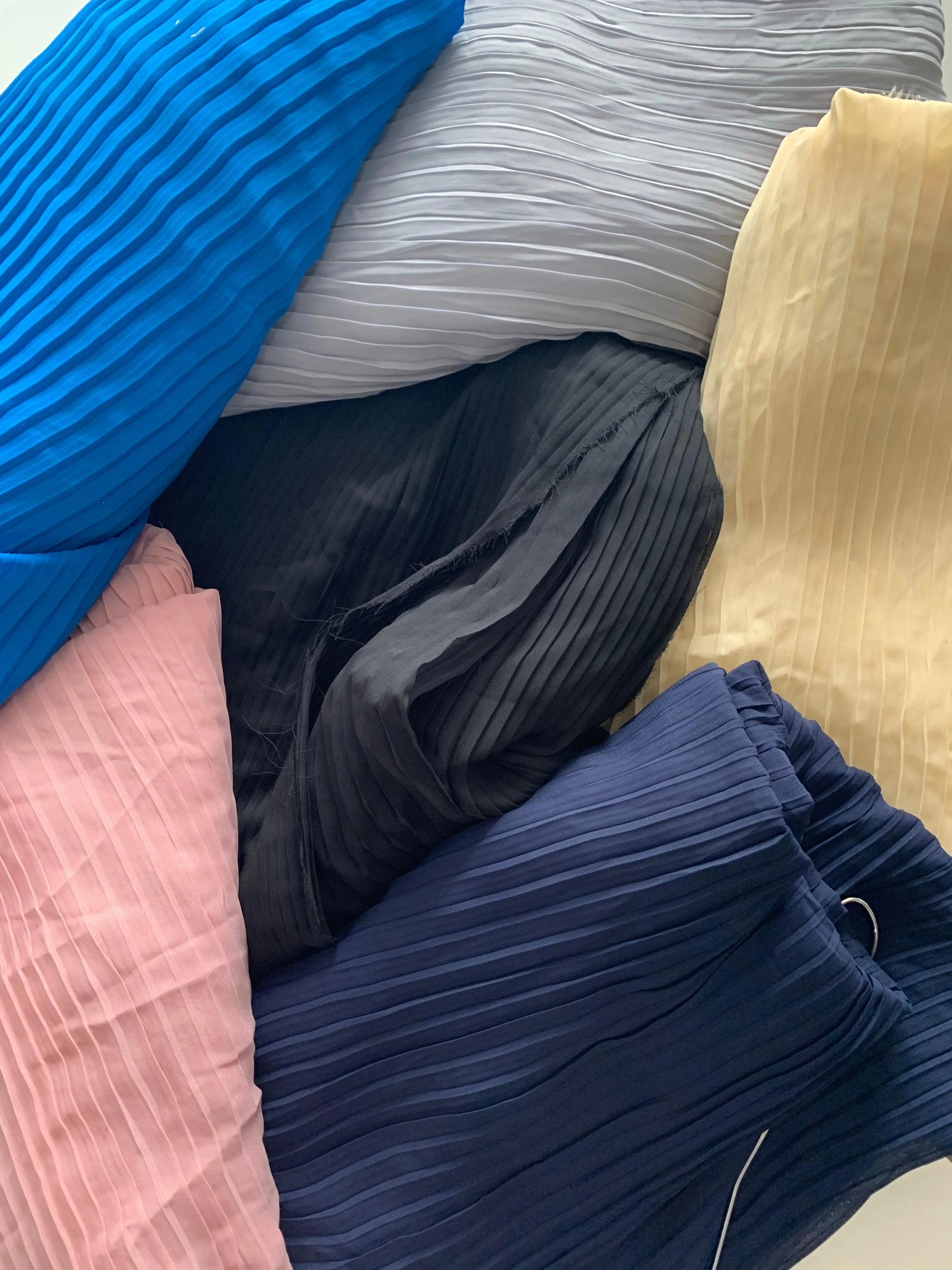 Pleated chiffon