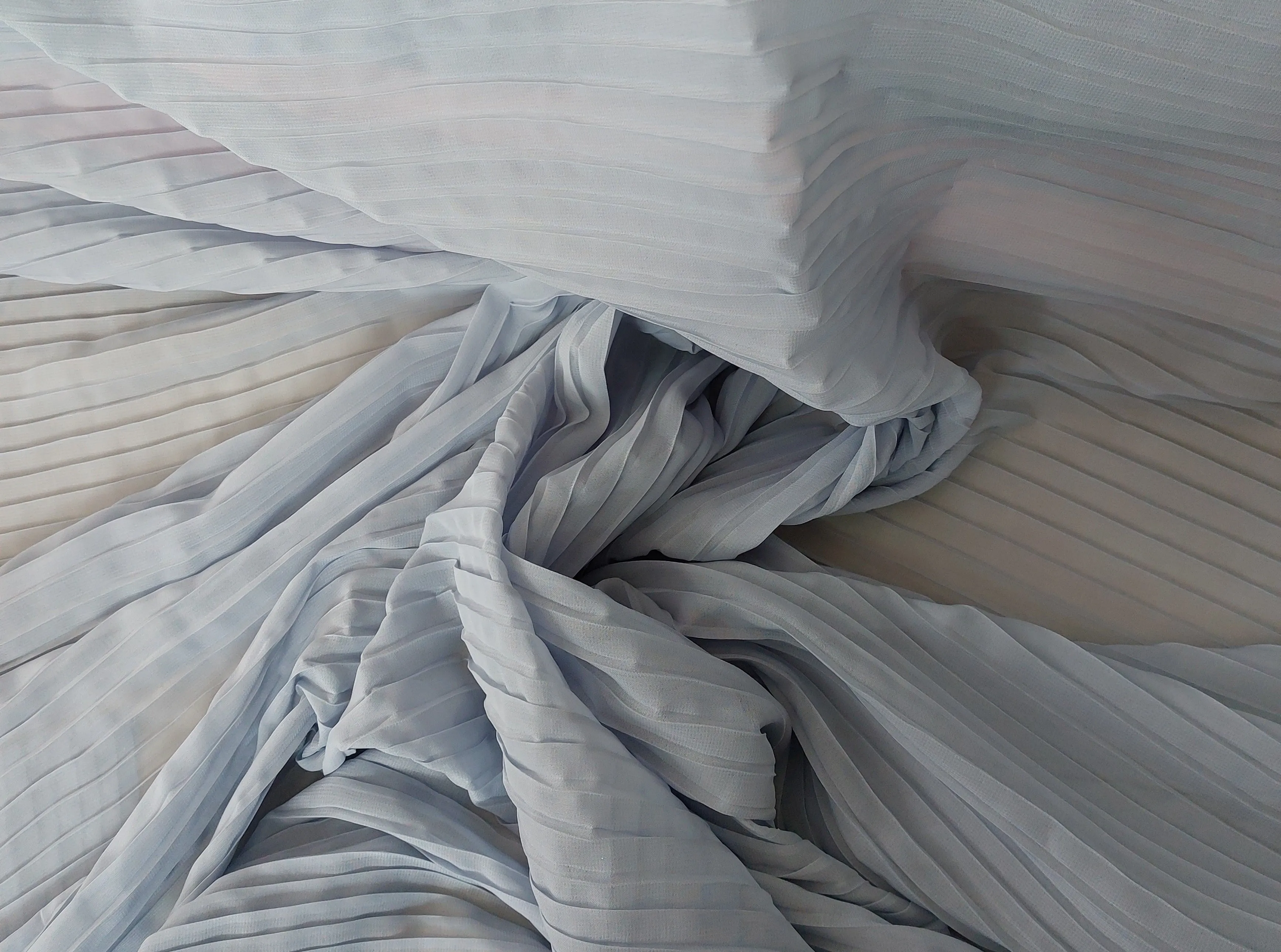 Pleated chiffon