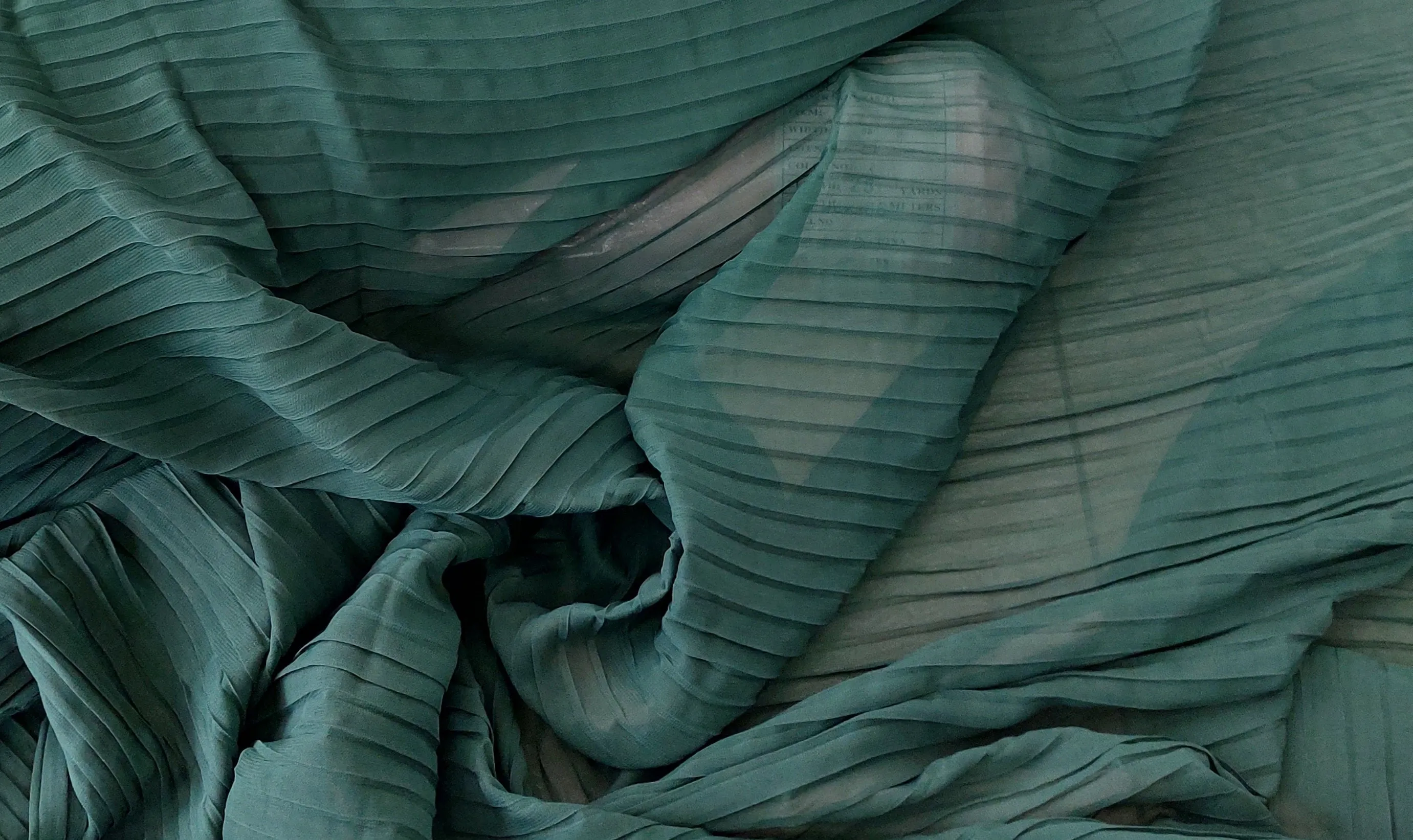 Pleated chiffon