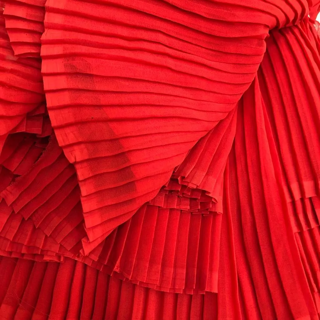 Pleated chiffon