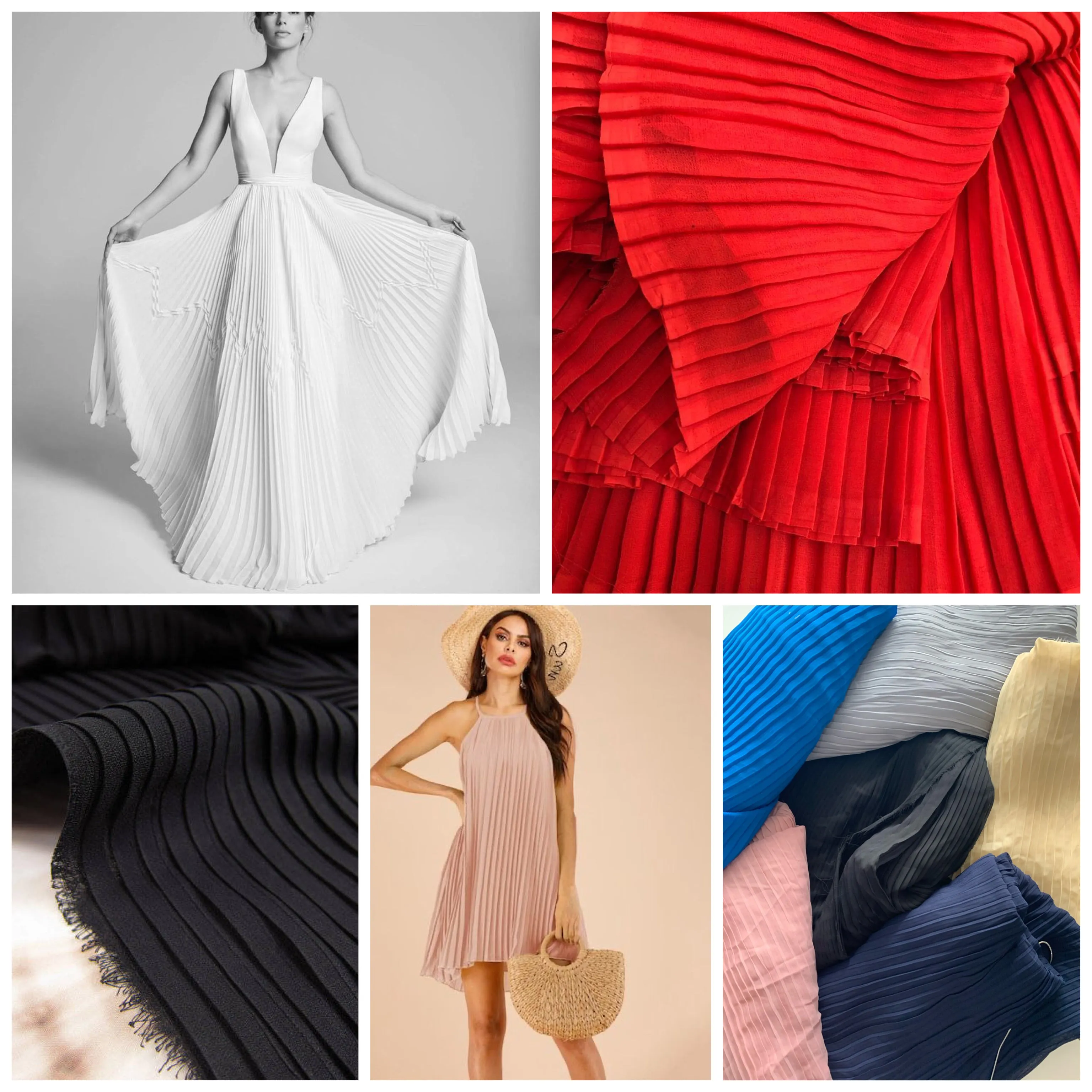 Pleated chiffon