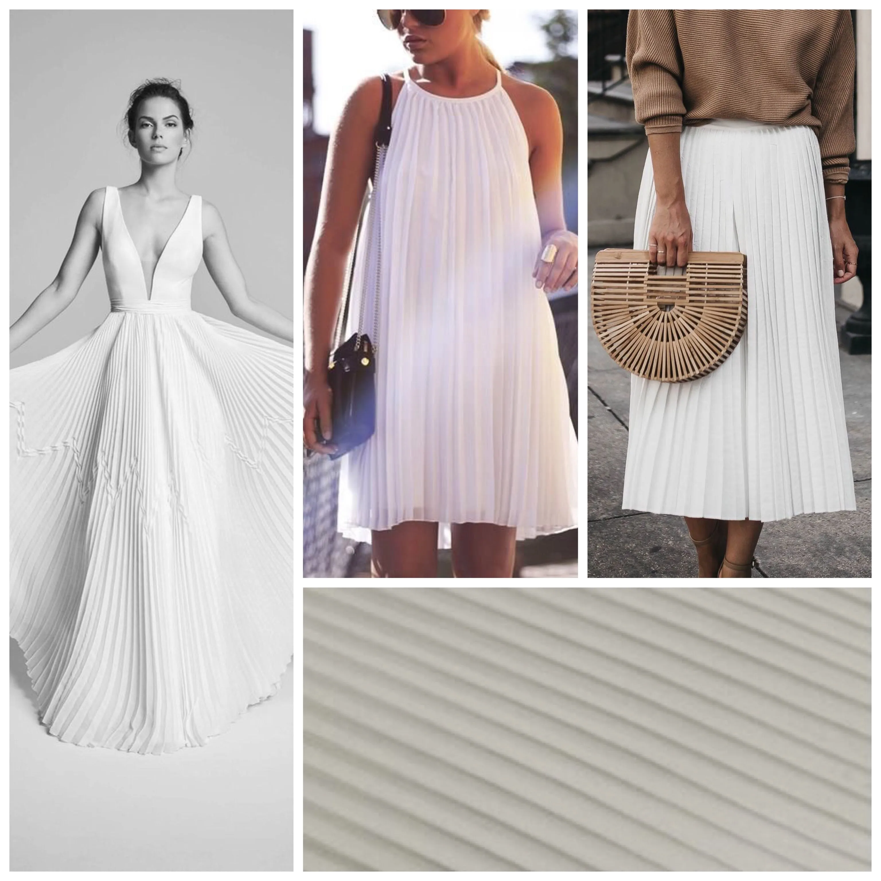 Pleated chiffon