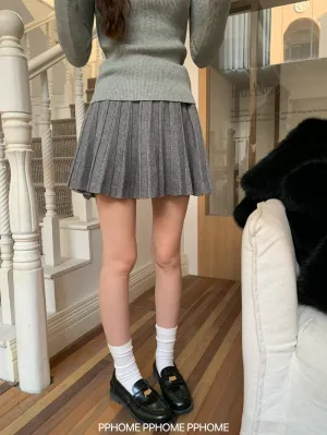 pleated knitted A-dress