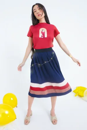 Pleated Midi Skirt