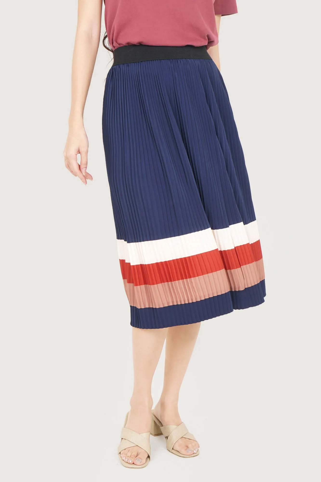 Pleated Midi Skirt