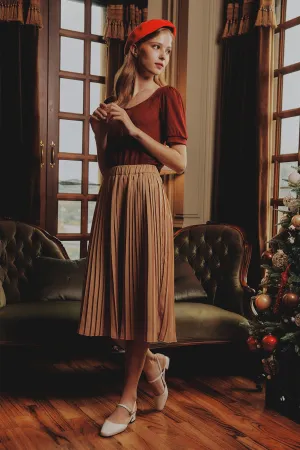Pleated Midi Skirt