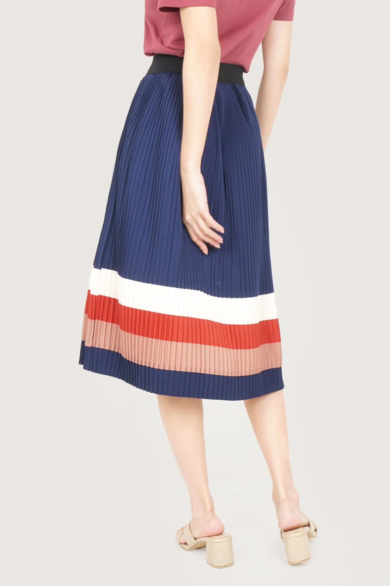 Pleated Midi Skirt