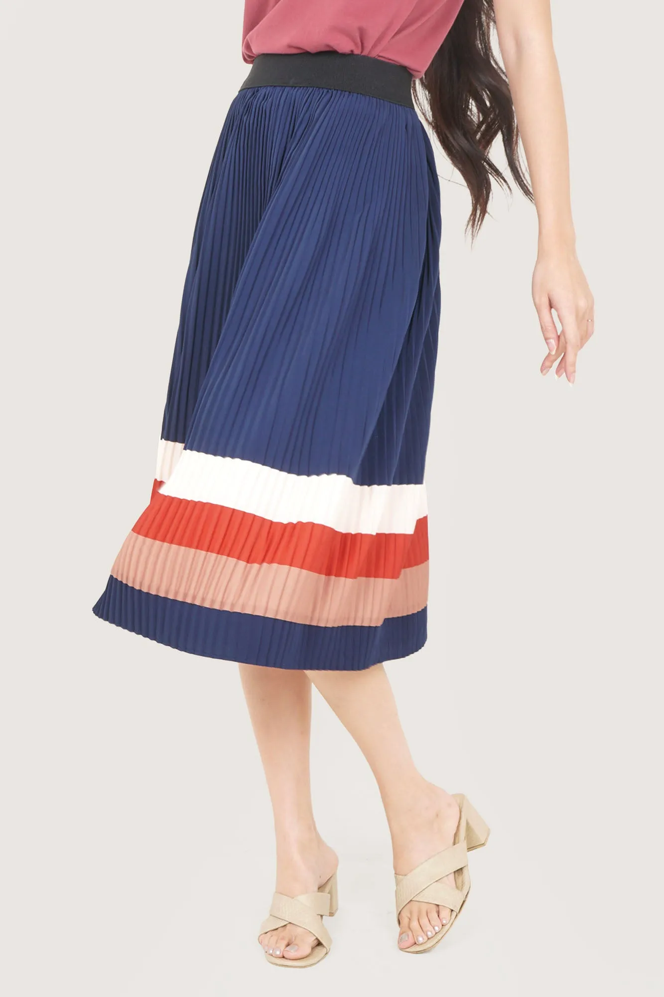 Pleated Midi Skirt