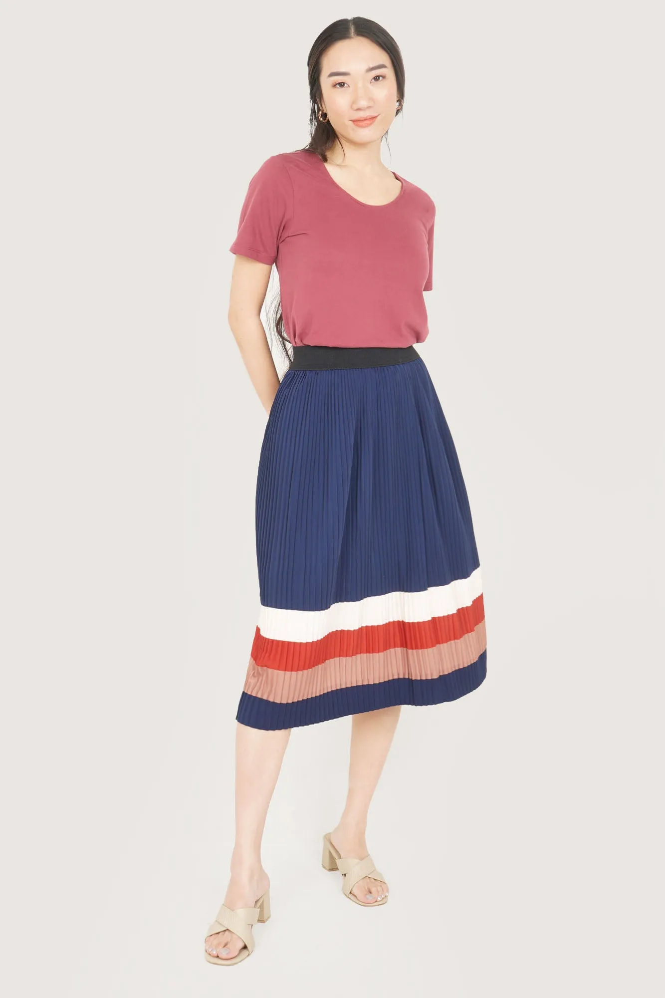 Pleated Midi Skirt