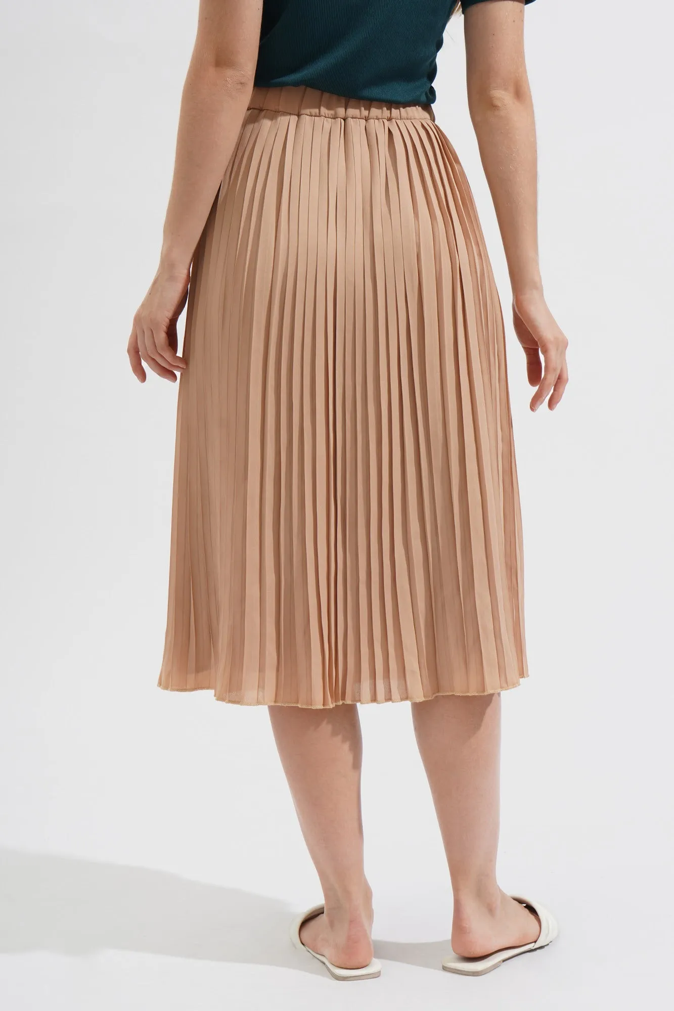 Pleated Midi Skirt