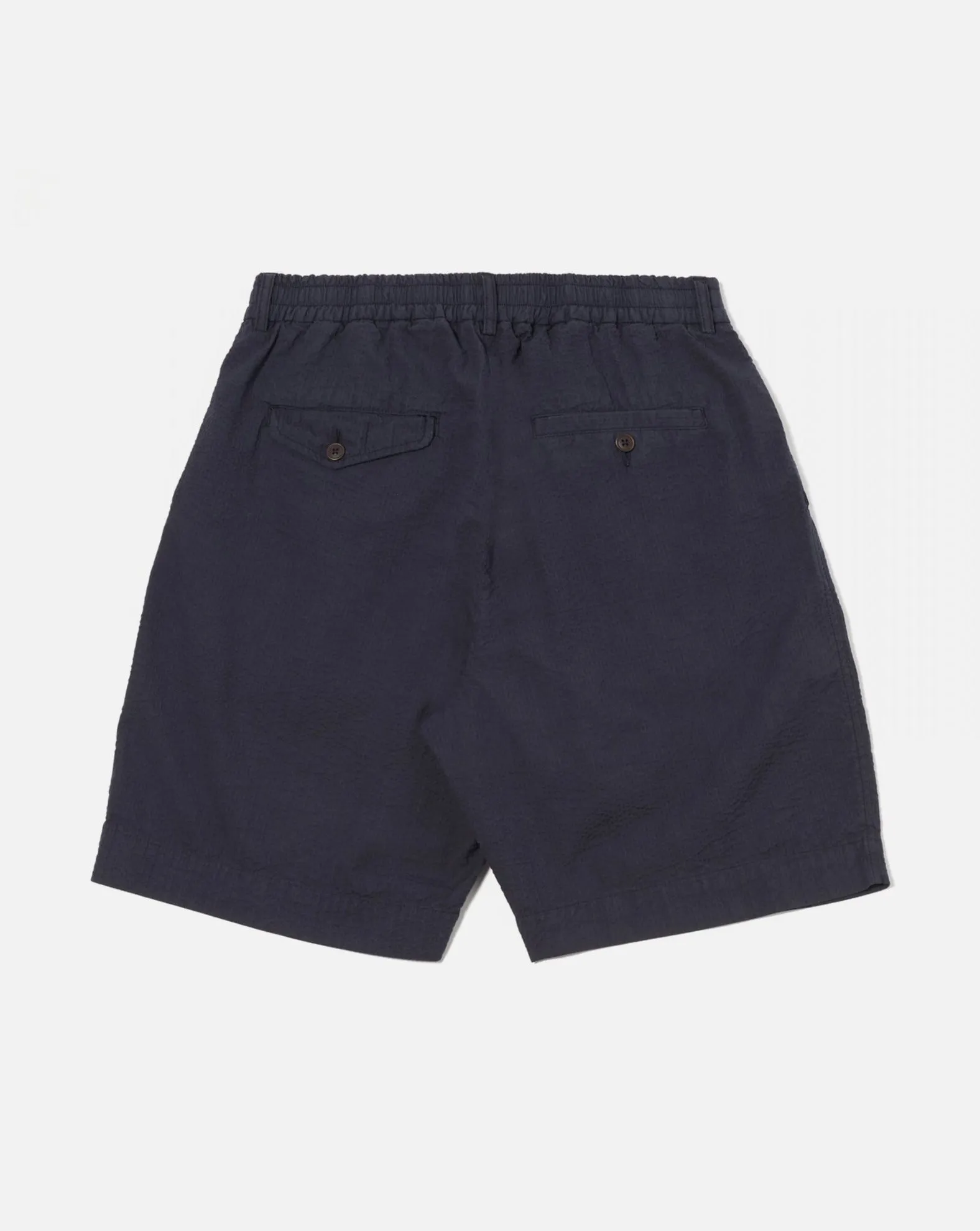 Pleated Track Short Navy