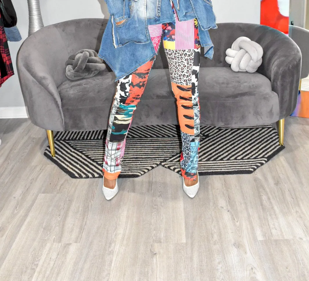 POPPIN Patchwork Pants