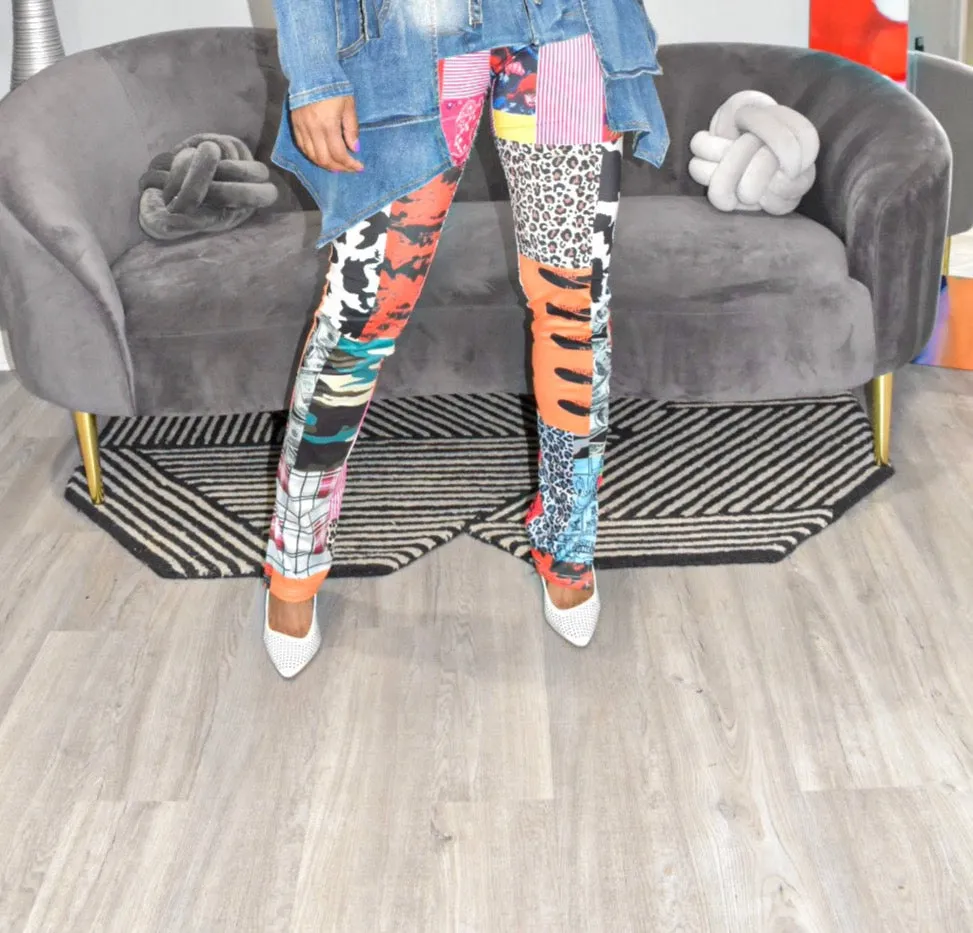POPPIN Patchwork Pants