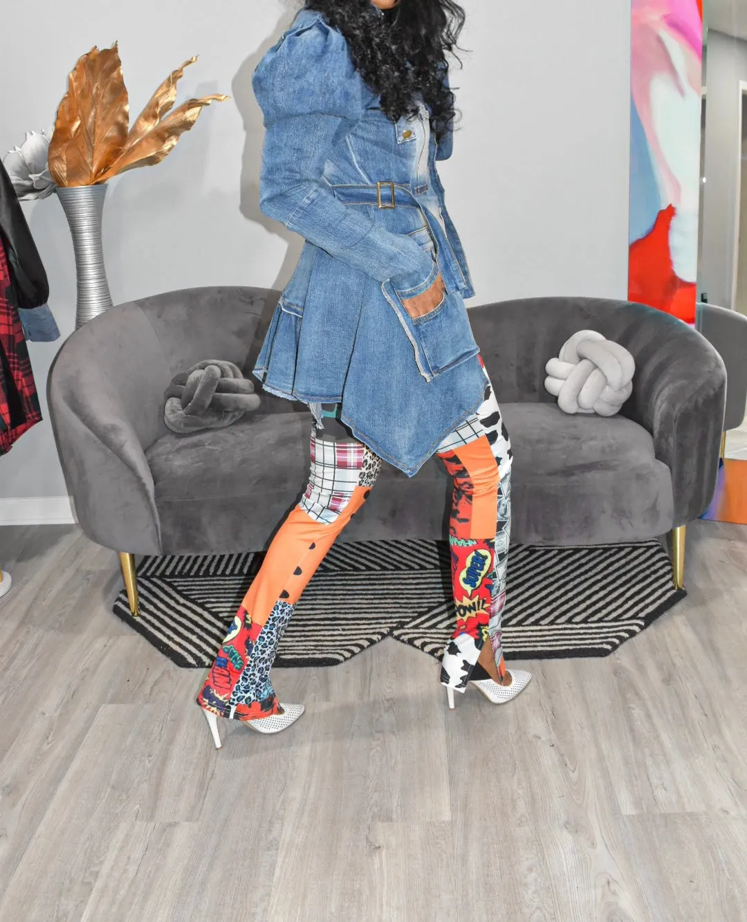 POPPIN Patchwork Pants