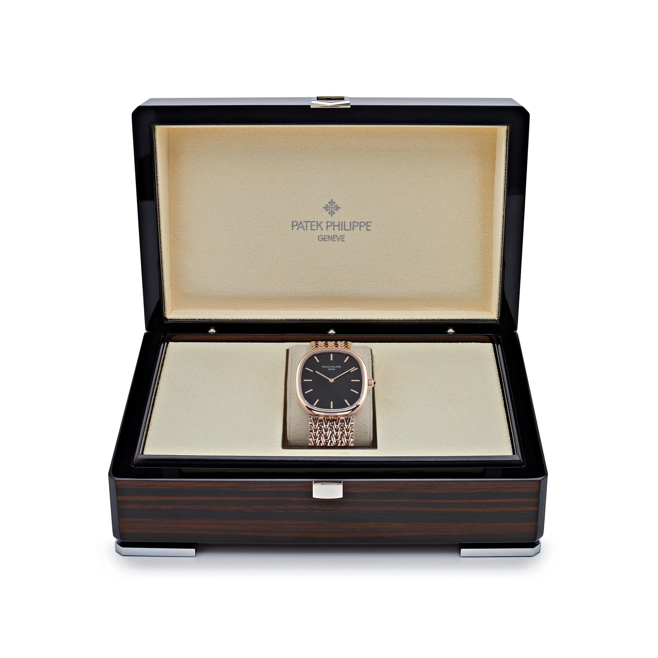 PP Luxury Watches Golden Ellipse 5738/1R-001 Rose Gold Black Dial (2024)