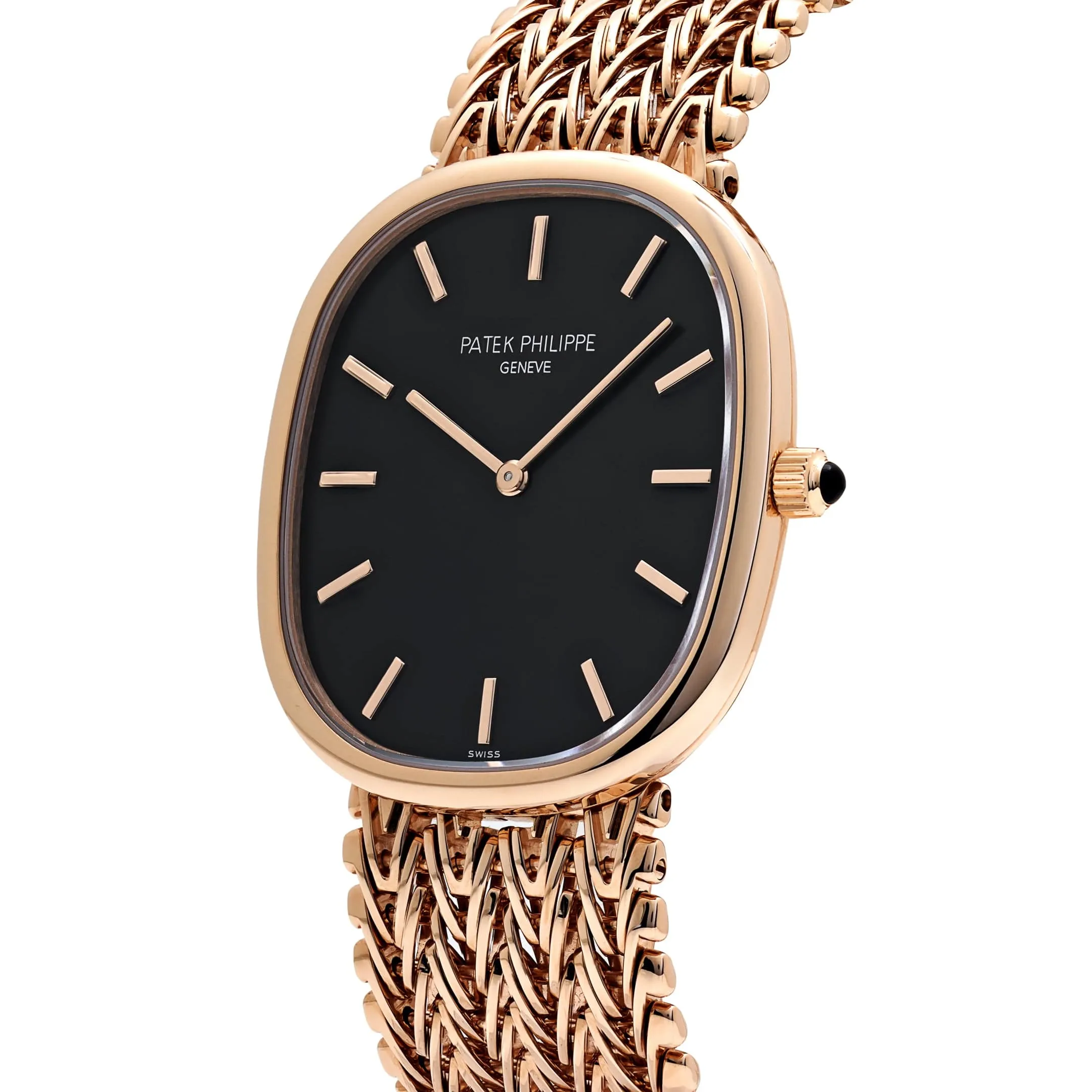 PP Luxury Watches Golden Ellipse 5738/1R-001 Rose Gold Black Dial (2024)