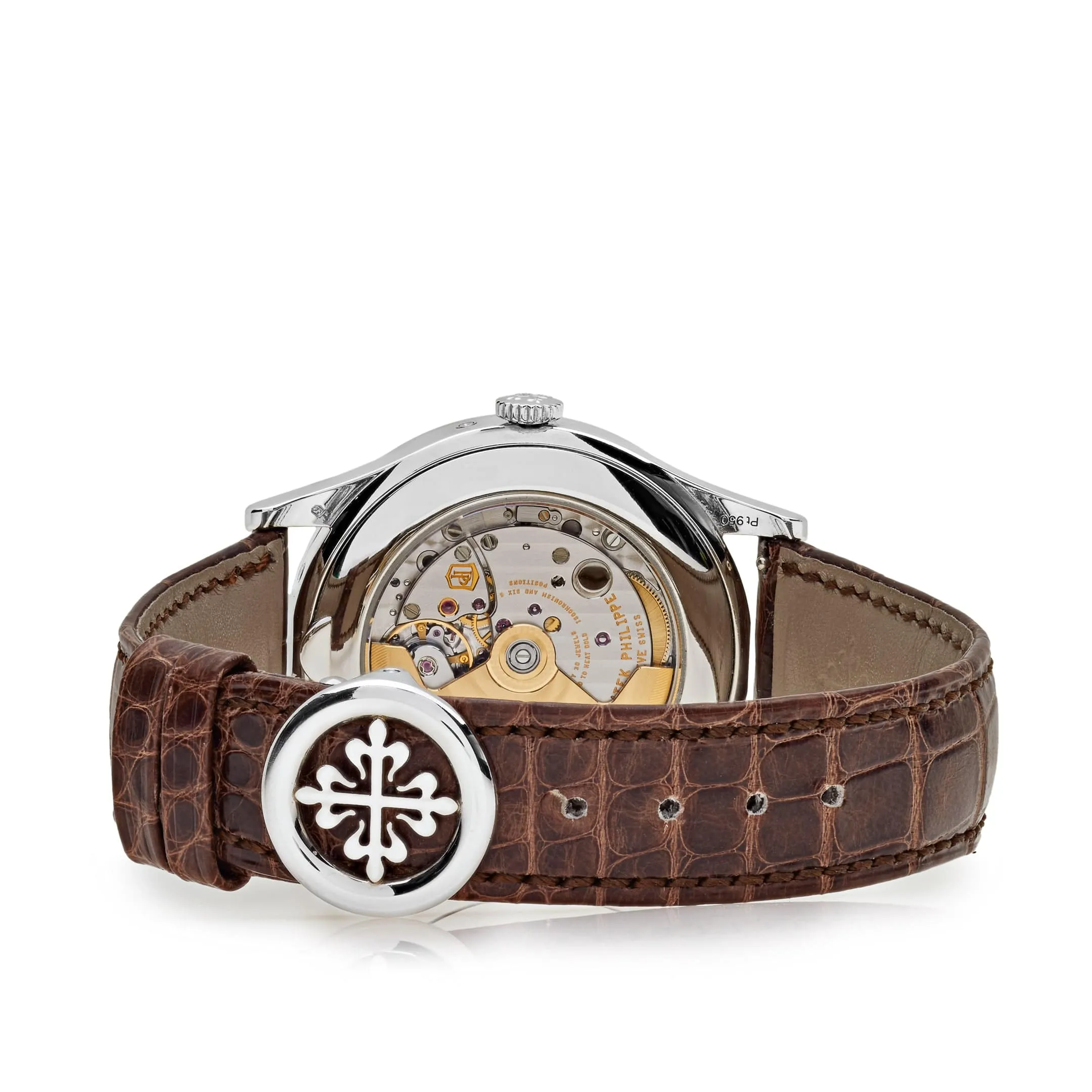 PP Luxury Watches Grand Complications 5496P-015 Perpetual Calendar Moon Phases Platinum Silver Dial (2018)