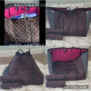 Preorder Boujee Neoprene Carry All Tote with Pouch Beach Bag