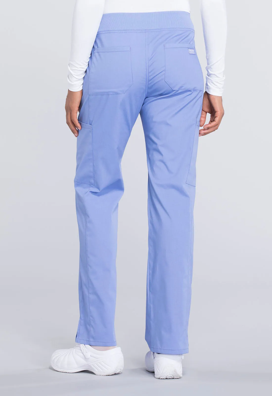 Professionals WW170 Mid Rise Straight Leg Pull-on Cargo Pants Ciel
