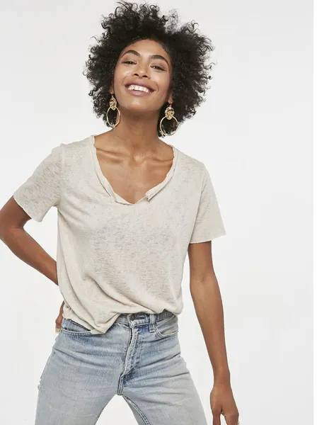 Project Social T S/S Suzie Shirtall Gauzy Knit Short Sleeve Tee