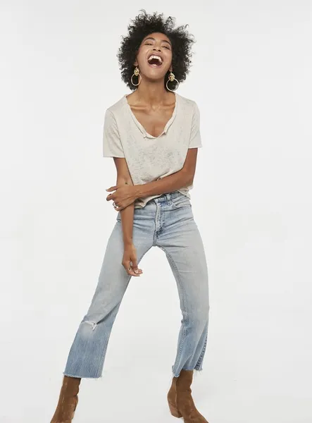 Project Social T S/S Suzie Shirtall Gauzy Knit Short Sleeve Tee